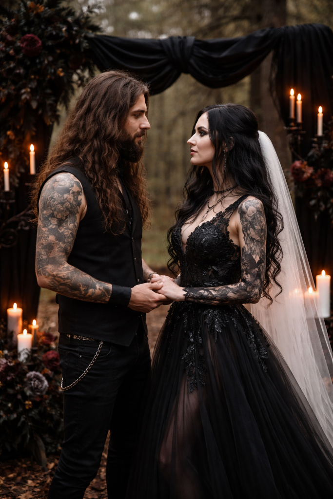 Hochzeit zweier Metalheads.
