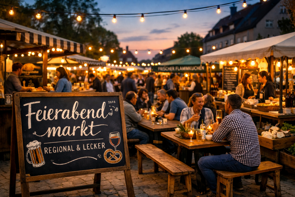 Feierabendmarkt und seine Gäste.