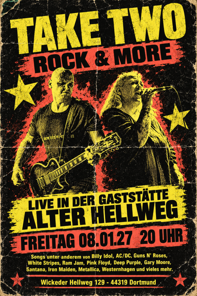 Rockduo spielt in Dortmund.